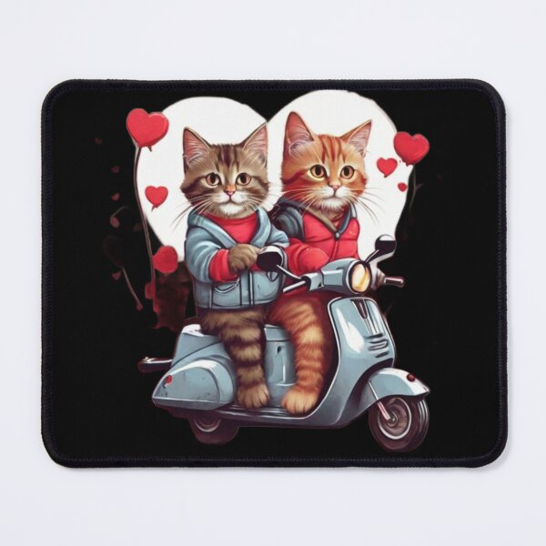 Item preview, Valentine's Day Cat on a Scooter 12k Design | Perfect Gift for Cat Lovers designed and sold by JOY STORE 45.