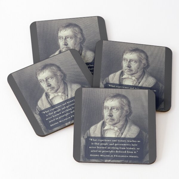 Item preview, Georg Wilhelm Friedrich Hegel portrait and quote: “...governments have never learned anything from history, or acted on principles deduced from it.”  designed and sold by artbleed.