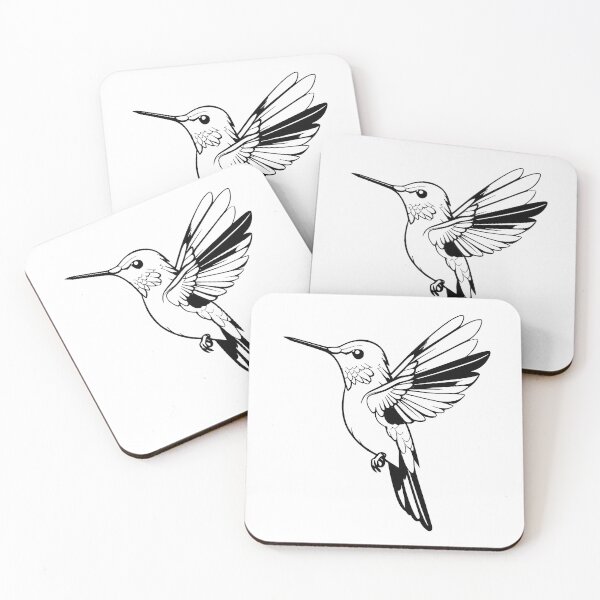 Item preview, Hummingbird in Flight - Minimal Black designed and sold by AD-Digital-Art.