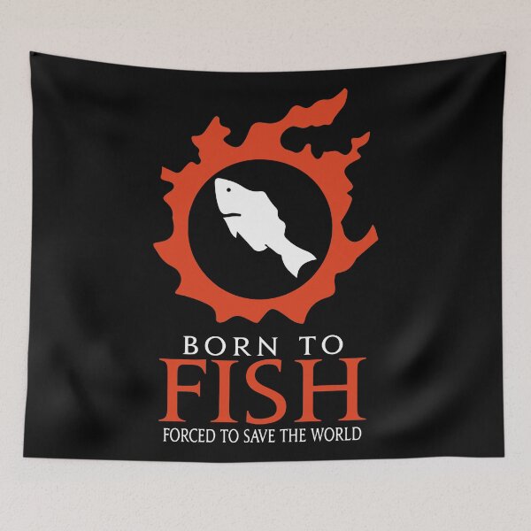 Item preview, Born to Fish Forced to save the world designed and sold by xadrawing.