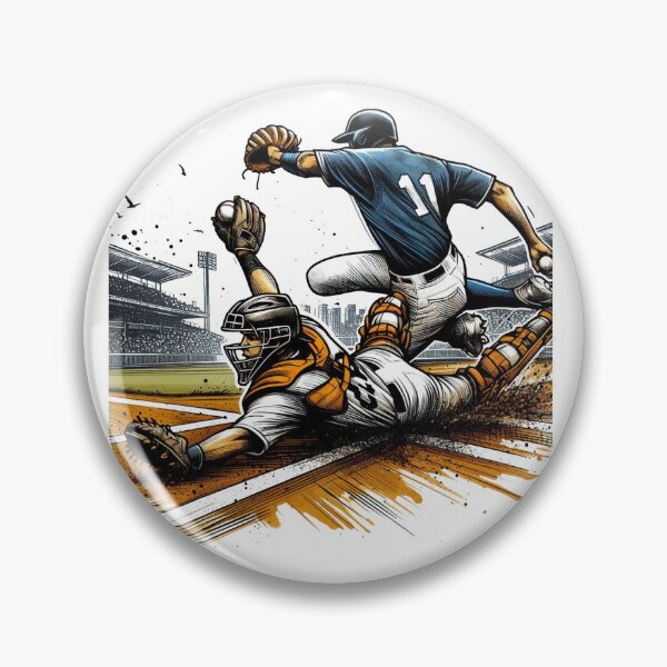 Item preview, attacking team sliding into home plate from the third base,  designed and sold by PaintMeWorld.