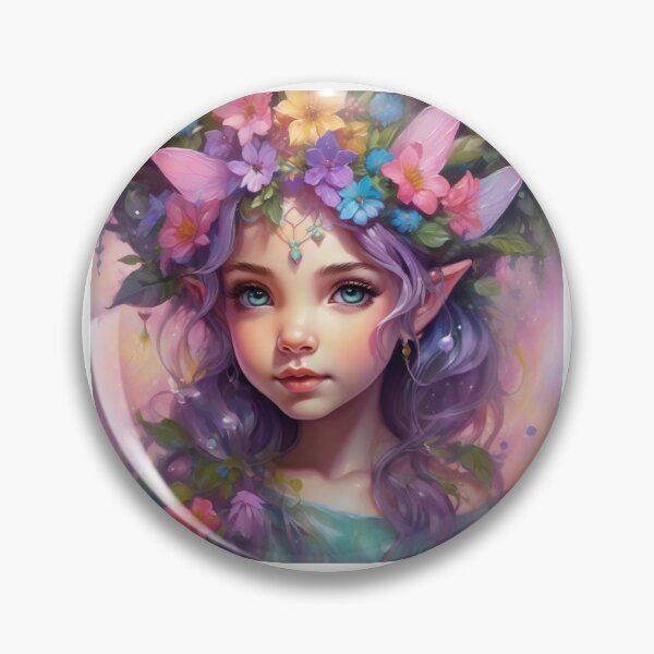Item preview, Little Girl Elf With Purple Hair designed and sold by FlutterbyFairy.