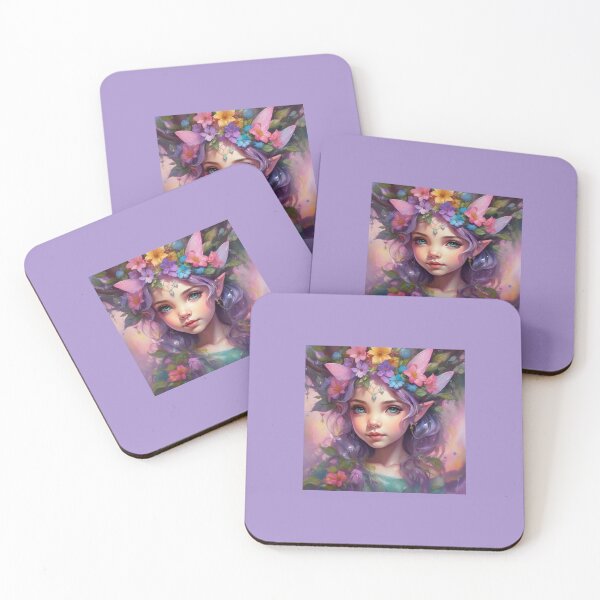Item preview, Little Girl Elf With Purple Hair designed and sold by FlutterbyFairy.