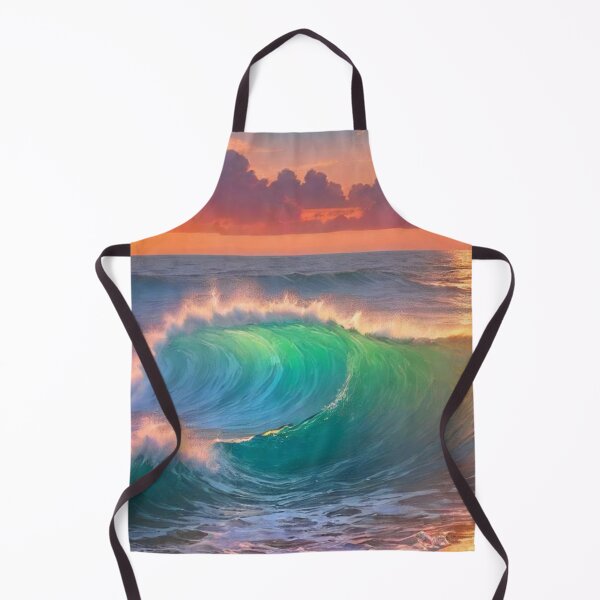 Item preview, Great wave and colorful ocean sunset 5 designed and sold by treatsntrinkets.