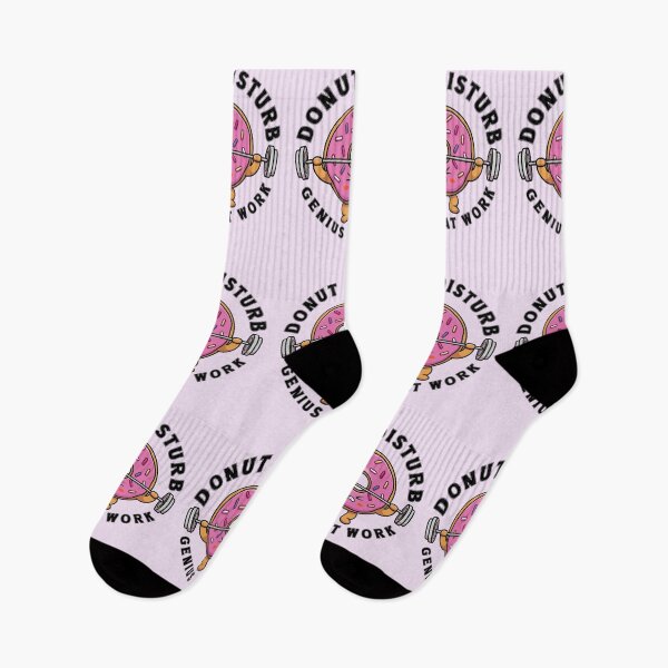 Item preview, Cute Donut Lifting Barbell Donuts At Work Out Fitness Humor designed and sold by fooderiffic.