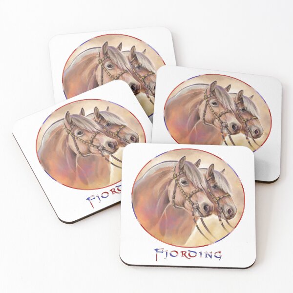 Item preview, Fjord Horses Painting designed and sold by AK-Hevonen.