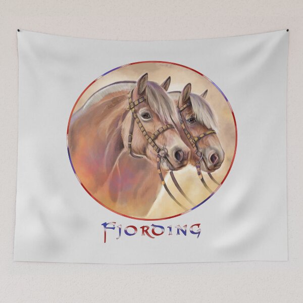 Item preview, Fjord Horses Painting designed and sold by AK-Hevonen.