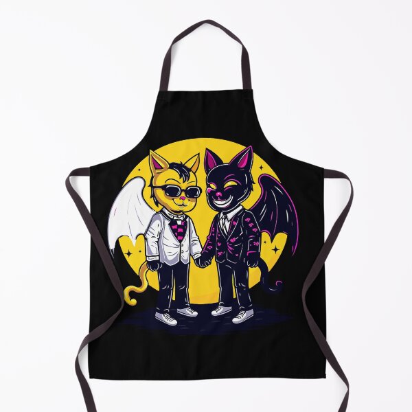 Item preview, devil and angel cats shake hand designed and sold by TheRealmWithin.