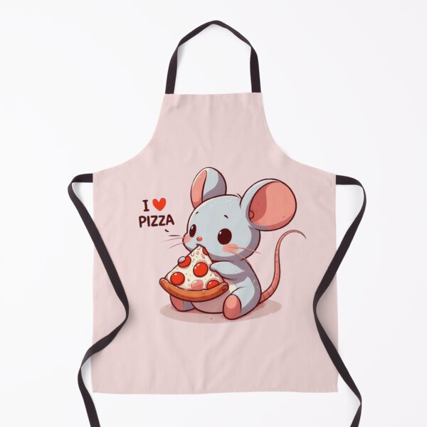 Item preview, "I love pizza" cute mouse with pizza designed and sold by Culmika.