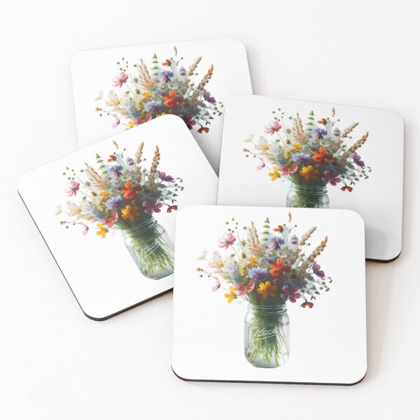 Item preview, Mason Jar with Flowers, wild flowers designed and sold by Truck Stop One.
