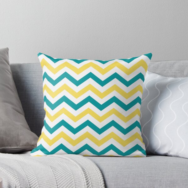 Item preview, Teal & Yellow Chevron Stripes Pattern designed and sold by Jared Davies.