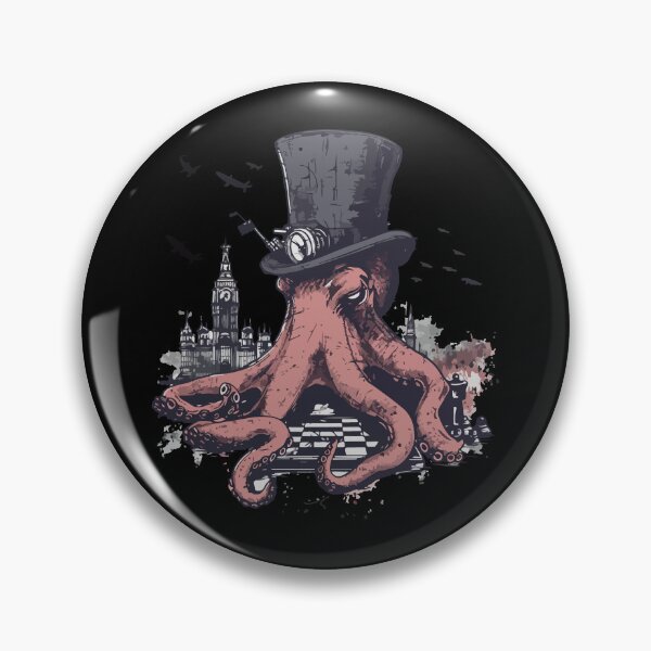 Item preview, Large octopus in a top hat in London designed and sold by TheRealmWithin.