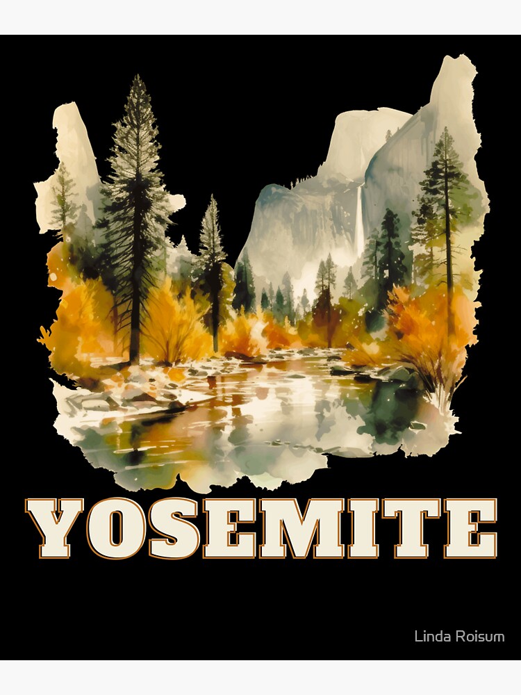 Thumbnail 3 of 3, Sticker, Yosemite National Park California designed and sold by jouvaygifts.