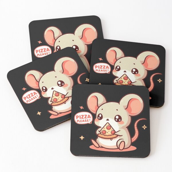 Item preview, "Pizza Please!" cute mouse with pizza designed and sold by Culmika.