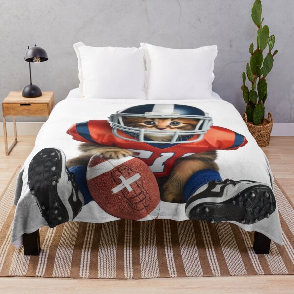 Item preview, Kitten Playing American Football - Funny and Cute Animal Design designed and sold by joyfulcow.
