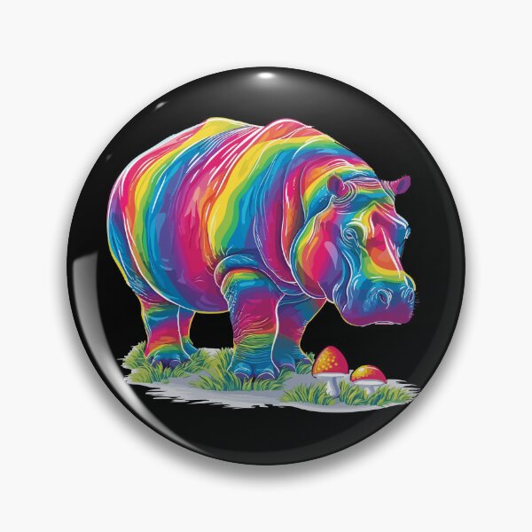 Item preview, Rainbow hippo designed and sold by TheRealmWithin.