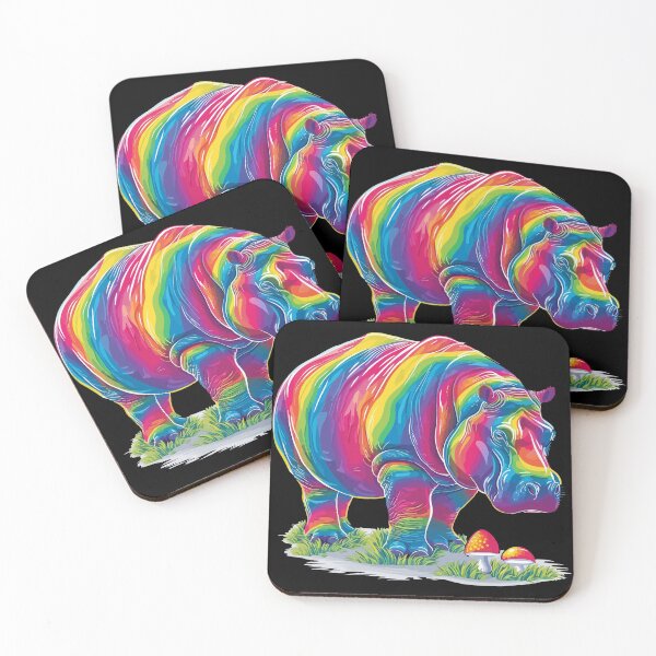 Item preview, Rainbow hippo designed and sold by TheRealmWithin.