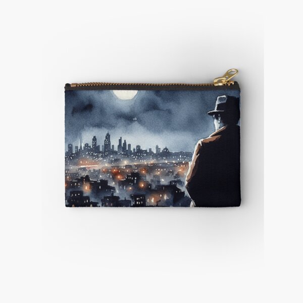 Item preview, Noir Vintage Detective on Rooftop [Watercolor] designed and sold by RESToRAPTOR.