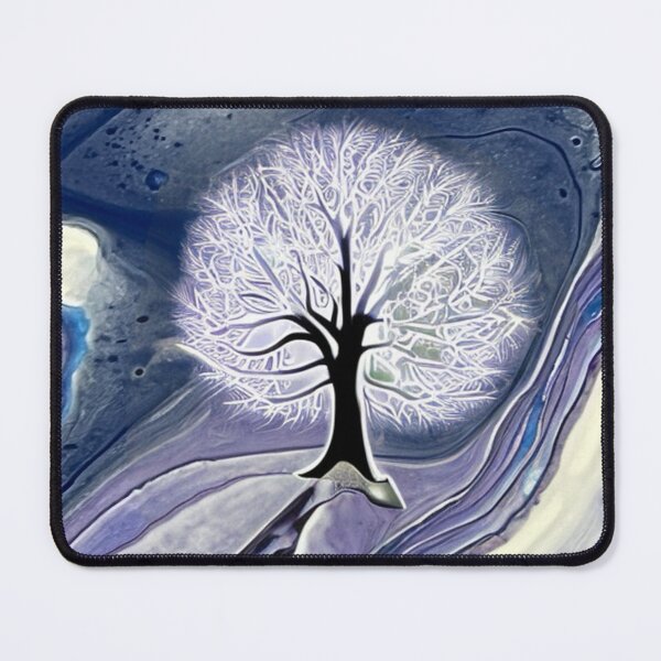 Item preview, Árbol blanco de la vida sobre fondo blanco púrpura. designed and sold by Hmelliger.