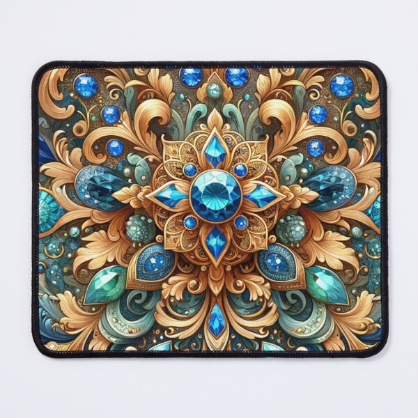 Item preview, Luxury Floral Chain Digital Art In Blue designed and sold by mymagicstoreus.