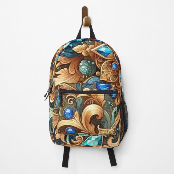Item preview, Luxury Floral Chain Digital Art In Blue designed and sold by mymagicstoreus.
