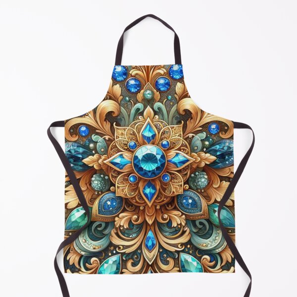 Item preview, Luxury Floral Chain Digital Art In Blue designed and sold by mymagicstoreus.
