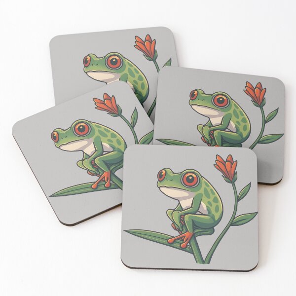 Item preview, Frog Chilling on Flower designed and sold by Nikodepa.