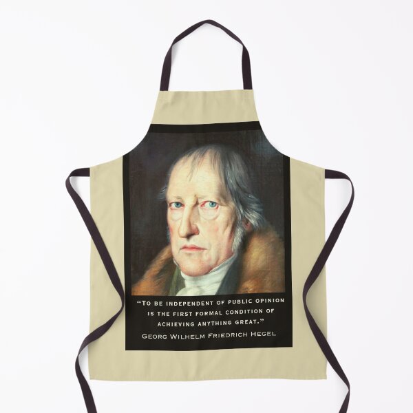Item preview, Georg Wilhelm Friedrich Hegel portrait and quote: To be independent of public opinion is the first formal condition of achieving anything great. designed and sold by artbleed.