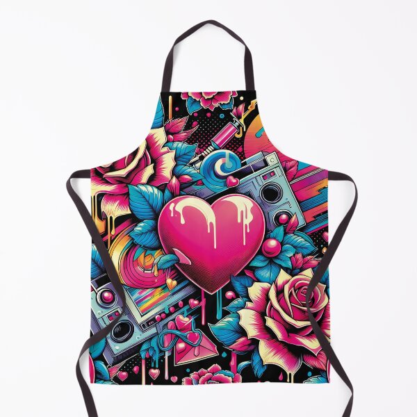 Item preview, 80s pop art t-shirts roses and heart designed and sold by PrintyArts.