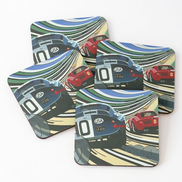 Item preview, Shelby vs Ferrari Racing Art Print designed and sold by Road To Track.