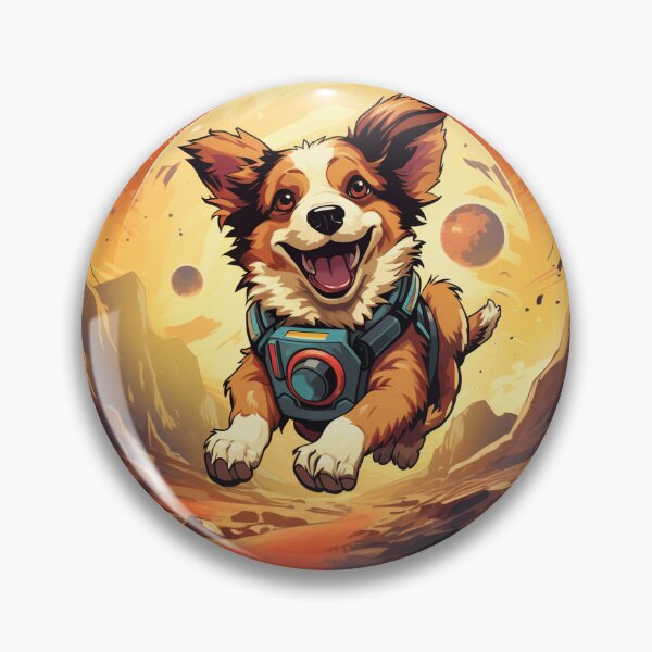 Artikelvorschau, Mars Space Dog Aufkleber Galactic Wonders Lebendige Weltraum- und Planetenaufkleberkollektion Mia entworfen und verkauft von UncleFizziwigs.