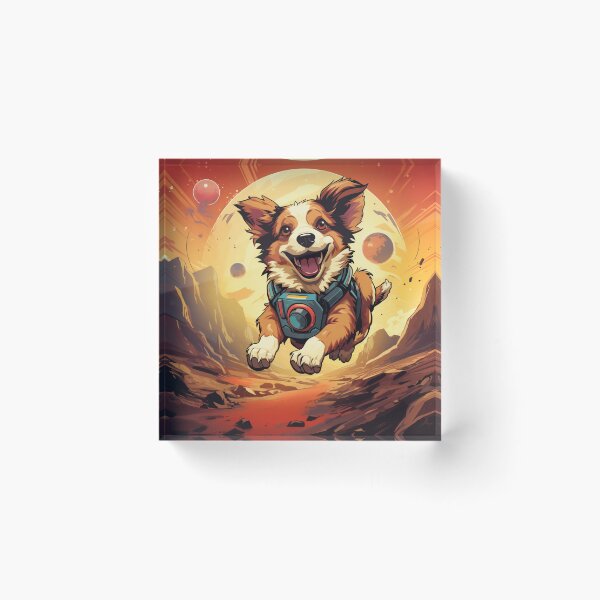 Item preview, Mars Space Dog Stickers Galactic Wonders Vibrant Space and Planet Sticker Collection Mia designed and sold by UncleFizziwigs.