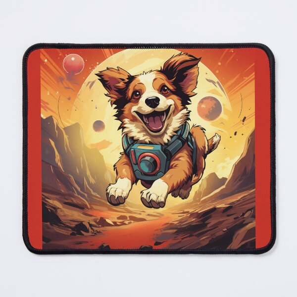 Item preview, Mars Space Dog Stickers Galactic Wonders Vibrant Space and Planet Sticker Collection Mia designed and sold by UncleFizziwigs.