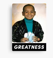 Lebron James - Greatness Tee Canvas Print