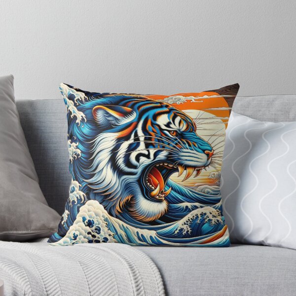 Item preview, Irezumi Tiger Great Waves designed and sold by Truck Stop One.