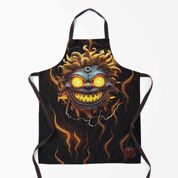 Item preview, Mad Genius Smiley Evil Steampunk Emoji Face 84 (Apron2) designed and sold by RedStrokesDns.