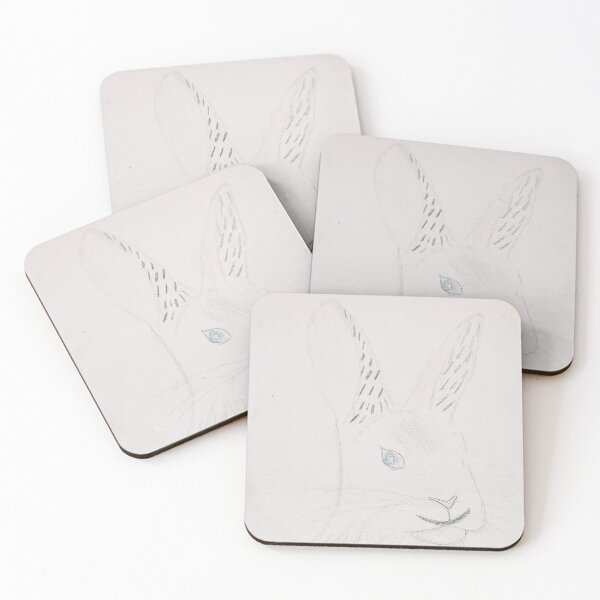 Item preview, grey bunny draawing designed and sold by EandADesigns.