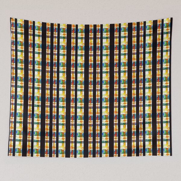 Item preview, Stained Glass Plaid designed and sold by RivehArt.