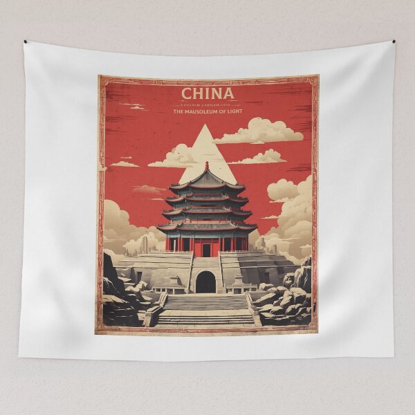 Artikelvorschau, Das Mausoleum des Lichts China Vintage Poster Tourismus entworfen und verkauft von TravelersGems.