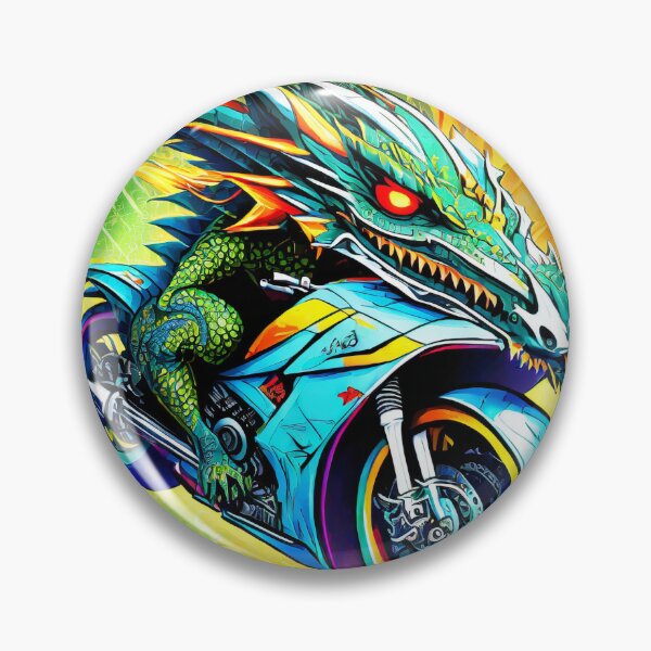 Item preview, Dragon racing his motorcycle designed and sold by BADESIGNZZ.