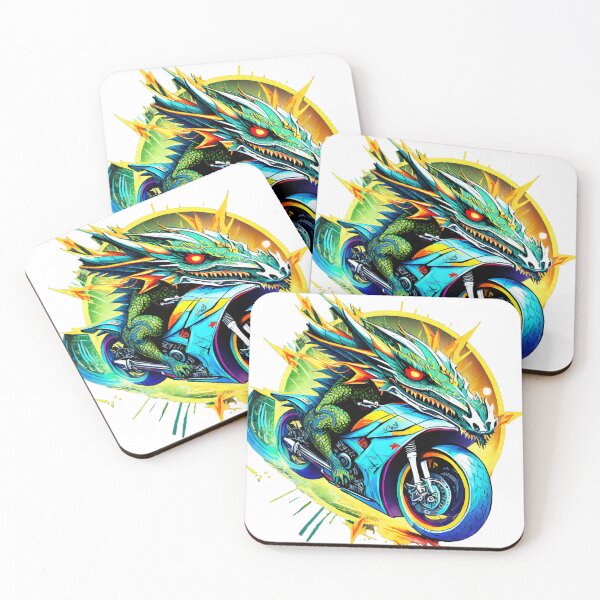 Item preview, Dragon racing his motorcycle designed and sold by BADESIGNZZ.