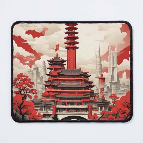 Item preview, Wuhan China Vintage Poster Tourism  designed and sold by TravelersGems.