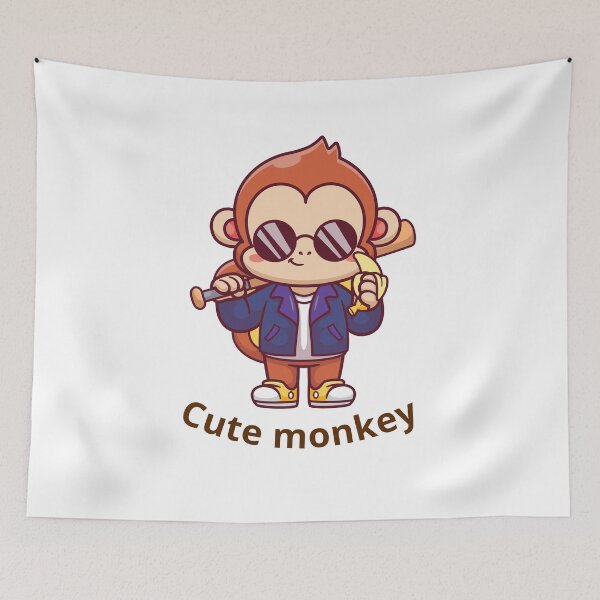 Item preview, Cute Monkey designed and sold by Velustro Shop.