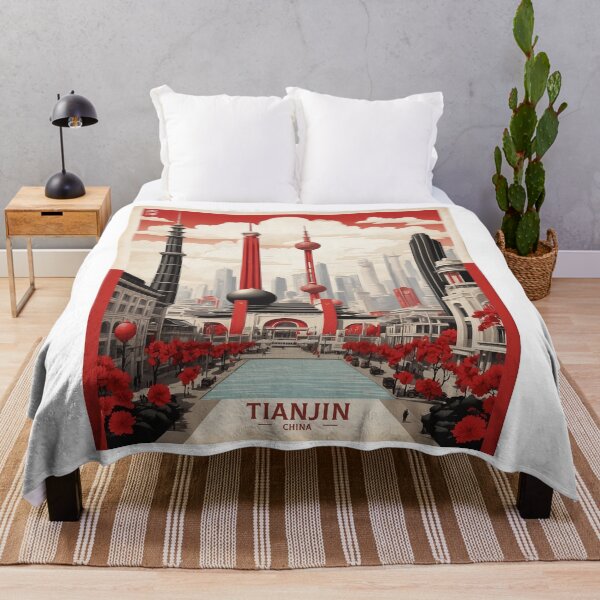 Item preview, Tianjin China Vintage Poster Tourism  designed and sold by TravelersGems.