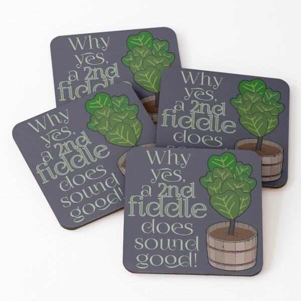 Item preview, "2nd fiddle... leaf fig" cartoon plant pun joke designed and sold by meldra.