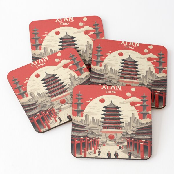 Item preview, Xian China Vintage Poster Tourism  designed and sold by TravelersGems.