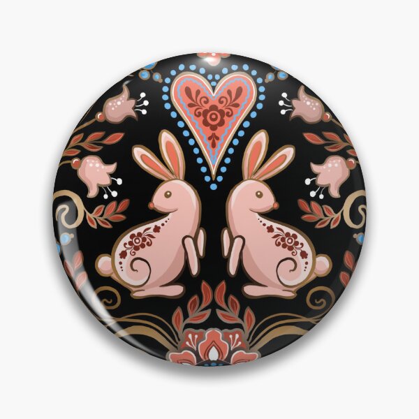 Item preview, Black copy of Sweet, easter rabbits, and lilies of the valley designed and sold by Hennagirl.