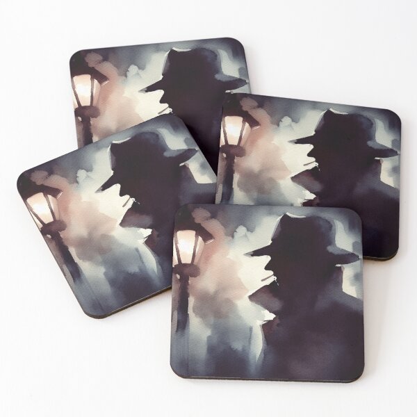Item preview, Noir Vintage Hardboiled Detective Silhouette [Watercolor] designed and sold by RESToRAPTOR.