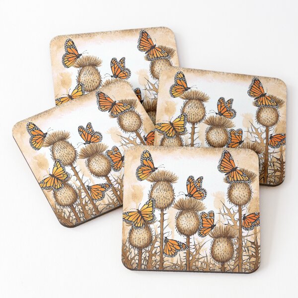 Item preview, Monarch Butterflies and Spear Thistles designed and sold by Vicky Pratt.
