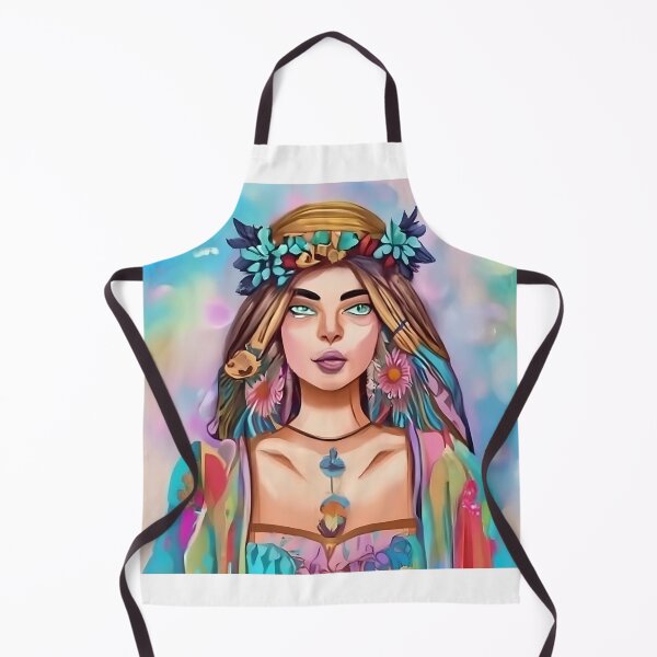 Item preview, Boho Style Hippie Girl With Flowers designed and sold by SkyAdr2.